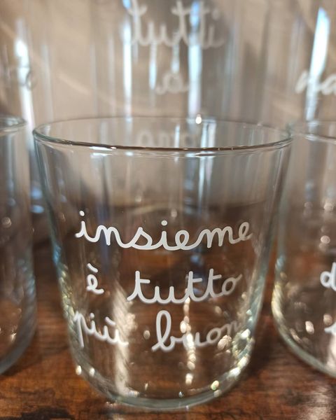 Bicchiere Simple Day «insieme è tutto più buono» - Harmony Collegno