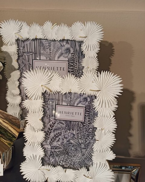 Cornice portafoto Henriette con foglie bianche - Harmony Collegno