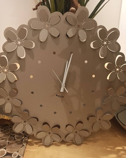 Orologio da parete Arti & Mestieri con fiori decorativi - Harmony Collegno
